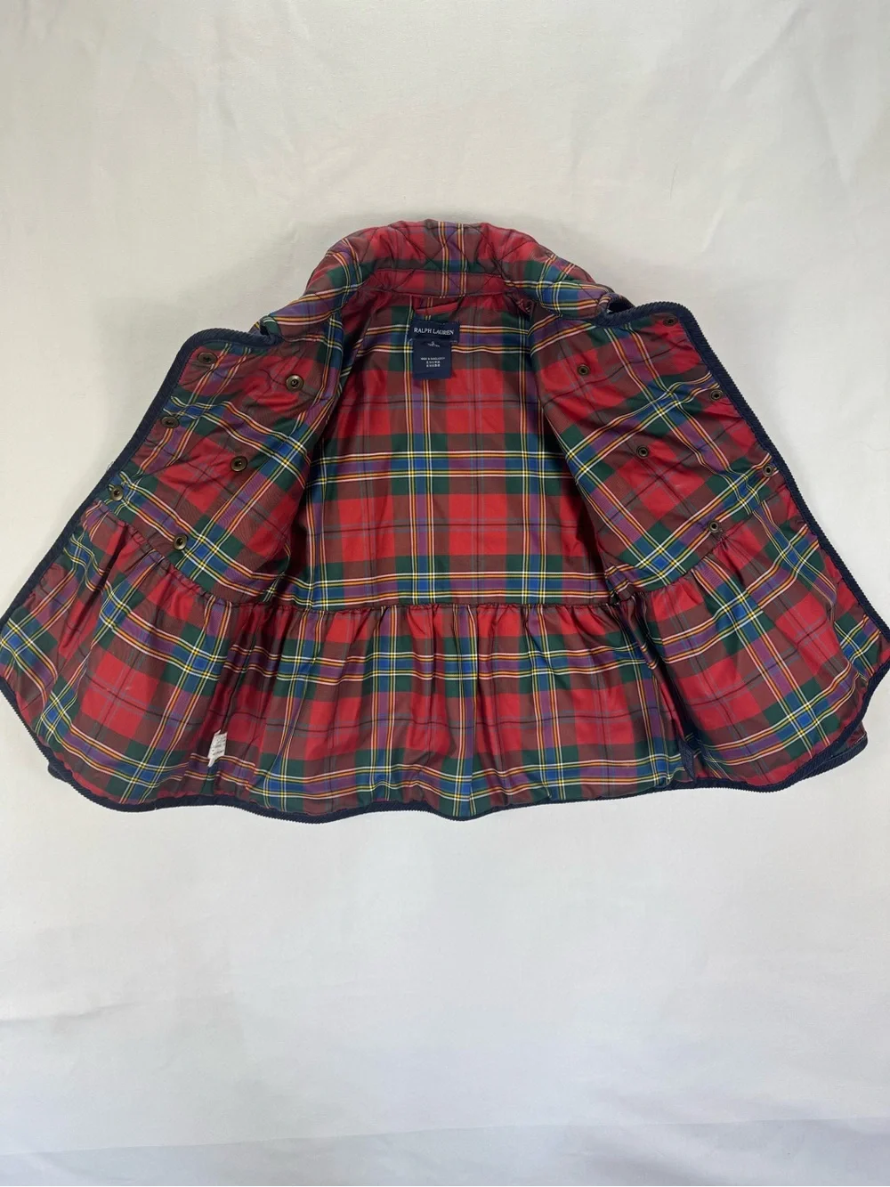 Ralph Lauren Red Plaid Quilted Coat gingham holiday tartan down fill plaid